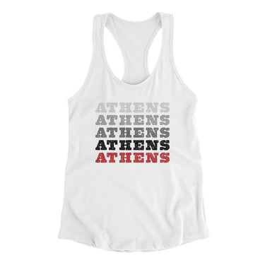 Athens Repeat Women's Racerback Tank-White-Allegiant Goods Co. Vintage Sports Apparel
