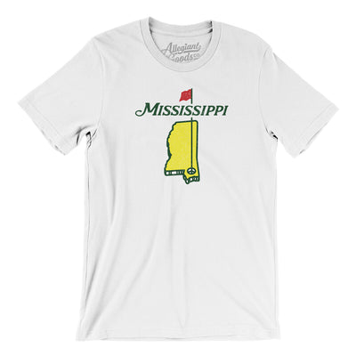 Mississippi Golf Men/Unisex T-Shirt-White-Allegiant Goods Co. Vintage Sports Apparel