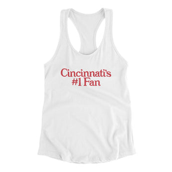 Cincinnati's Number 1 Fan Women's Racerback Tank-Allegiant Goods Co. Vintage Sports Apparel