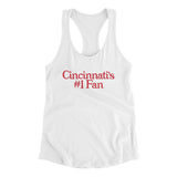 Cincinnati's Number 1 Fan Women's Racerback Tank-Allegiant Goods Co. Vintage Sports Apparel