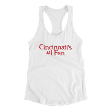 Cincinnati's Number 1 Fan Women's Racerback Tank-Allegiant Goods Co. Vintage Sports Apparel