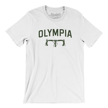 Olympia Cycling Men/Unisex T-Shirt-White-Allegiant Goods Co. Vintage Sports Apparel