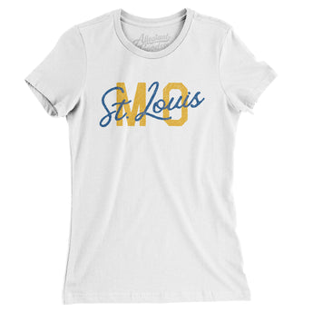 St. Louis Mo Overprinted Women's T-Shirt-Allegiant Goods Co. Vintage Sports Apparel