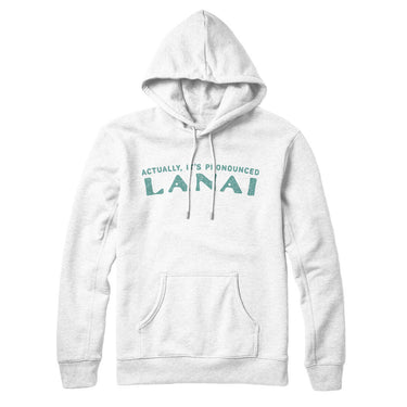 Actually It's Pronounced Lanai Hoodie-White-Allegiant Goods Co. Vintage Sports Apparel