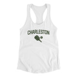 Charleston Pickleball Women's Racerback Tank-White-Allegiant Goods Co. Vintage Sports Apparel
