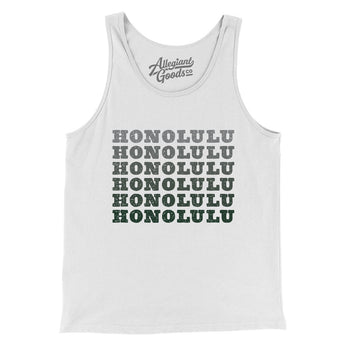 Honolulu Repeat Men/Unisex Tank Top-White-Allegiant Goods Co. Vintage Sports Apparel