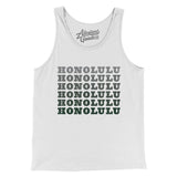 Honolulu Repeat Men/Unisex Tank Top-White-Allegiant Goods Co. Vintage Sports Apparel