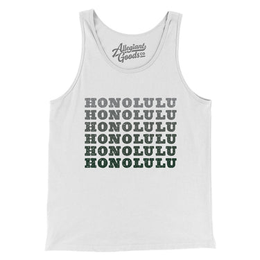Honolulu Repeat Men/Unisex Tank Top-White-Allegiant Goods Co. Vintage Sports Apparel
