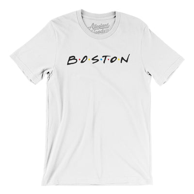 Boston Friends Men/Unisex T-Shirt-White-Allegiant Goods Co. Vintage Sports Apparel