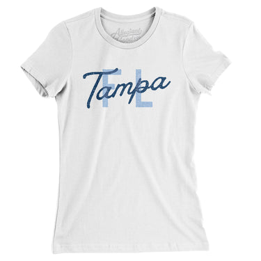 Tampa Fl Overprinted Women's T-Shirt-Allegiant Goods Co. Vintage Sports Apparel