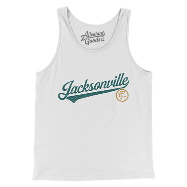 Jacksonville Vintage Script Men/Unisex Tank Top-Allegiant Goods Co. Vintage Sports Apparel