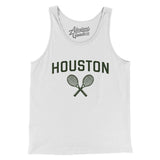Houston Tennis Men/Unisex Tank Top-White-Allegiant Goods Co. Vintage Sports Apparel