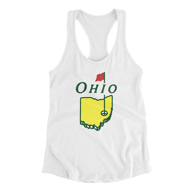 Ohio Golf Women's Racerback Tank-White-Allegiant Goods Co. Vintage Sports Apparel