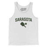 Sarasota Pickleball Men/Unisex Tank Top-White-Allegiant Goods Co. Vintage Sports Apparel