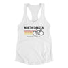 North Dakota Cycling Women's Racerback Tank-White-Allegiant Goods Co. Vintage Sports Apparel