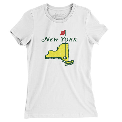 New York Golf Women's T-Shirt-White-Allegiant Goods Co. Vintage Sports Apparel