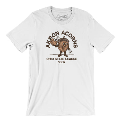 Akron Acorns Baseball Men/Unisex T-Shirt-White-Allegiant Goods Co. Vintage Sports Apparel