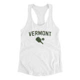 Vermont Pickleball Women's Racerback Tank-White-Allegiant Goods Co. Vintage Sports Apparel