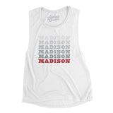 Madison Repeat Women's Flowey Scoopneck Muscle Tank-White-Allegiant Goods Co. Vintage Sports Apparel