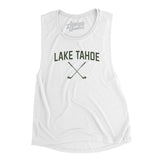 Lake Tahoe Golf Women's Flowey Scoopneck Muscle Tank-White-Allegiant Goods Co. Vintage Sports Apparel