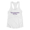 Sacramento's Number 1 Fan Women's Racerback Tank-White-Allegiant Goods Co. Vintage Sports Apparel