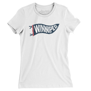 Winnipeg Pennant Women's T-Shirt-White-Allegiant Goods Co. Vintage Sports Apparel