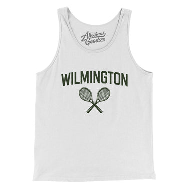 Wilmington Tennis Men/Unisex Tank Top-White-Allegiant Goods Co. Vintage Sports Apparel