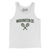 Washington Dc Tennis Men/Unisex Tank Top-White-Allegiant Goods Co. Vintage Sports Apparel