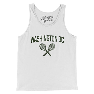 Washington Dc Tennis Men/Unisex Tank Top-White-Allegiant Goods Co. Vintage Sports Apparel