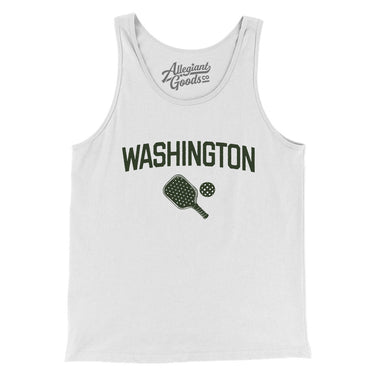 Washington Pickleball Men/Unisex Tank Top-White-Allegiant Goods Co. Vintage Sports Apparel