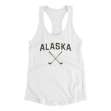 Alaska Golf Women's Racerback Tank-White-Allegiant Goods Co. Vintage Sports Apparel