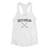 South Carolina Golf Women's Racerback Tank-White-Allegiant Goods Co. Vintage Sports Apparel