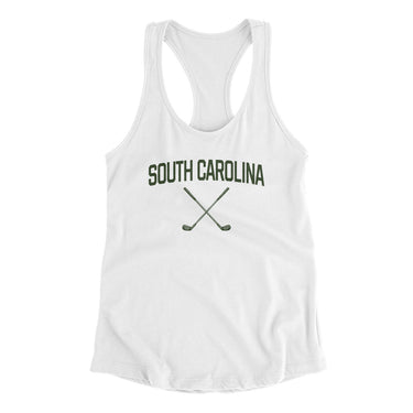 South Carolina Golf Women's Racerback Tank-White-Allegiant Goods Co. Vintage Sports Apparel