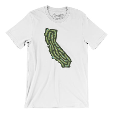 California Golf Course Men/Unisex T-Shirt-White-Allegiant Goods Co. Vintage Sports Apparel