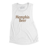 Memphis Beer Women's Flowey Scoopneck Muscle Tank-White-Allegiant Goods Co. Vintage Sports Apparel