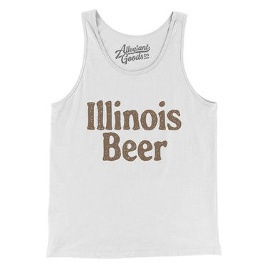 Illinois Beer Men/Unisex Tank Top-White-Allegiant Goods Co. Vintage Sports Apparel