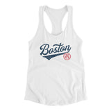Boston Vintage Script Women's Racerback Tank-Allegiant Goods Co. Vintage Sports Apparel