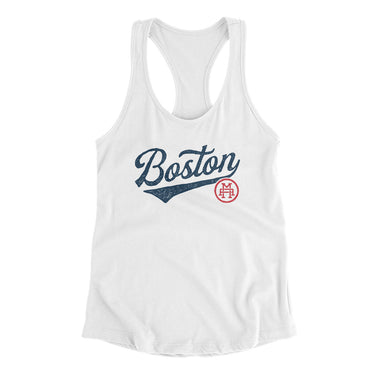 Boston Vintage Script Women's Racerback Tank-Allegiant Goods Co. Vintage Sports Apparel