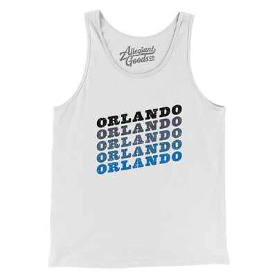 Orlando Vintage Repeat Men/Unisex Tank Top-White-Allegiant Goods Co. Vintage Sports Apparel