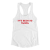I've Been To Tampa Women's Racerback Tank-White-Allegiant Goods Co. Vintage Sports Apparel