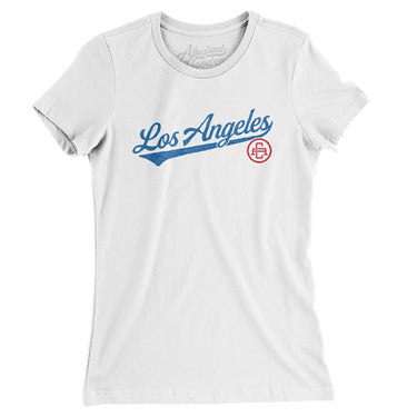 Los Angeles Vintage Script Women's T-Shirt-Allegiant Goods Co. Vintage Sports Apparel