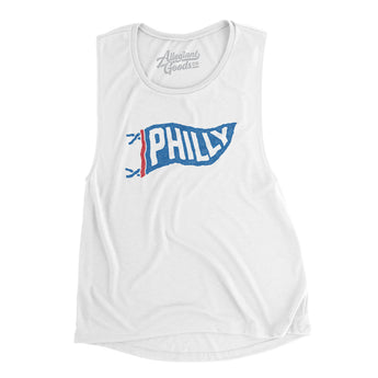 Philly Pennant Women's Flowey Scoopneck Muscle Tank-Allegiant Goods Co. Vintage Sports Apparel