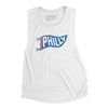 Philly Pennant Women's Flowey Scoopneck Muscle Tank-White-Allegiant Goods Co. Vintage Sports Apparel