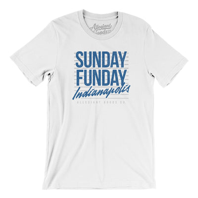 Sunday Funday Indianapolis Men/Unisex T-Shirt-White-Allegiant Goods Co. Vintage Sports Apparel
