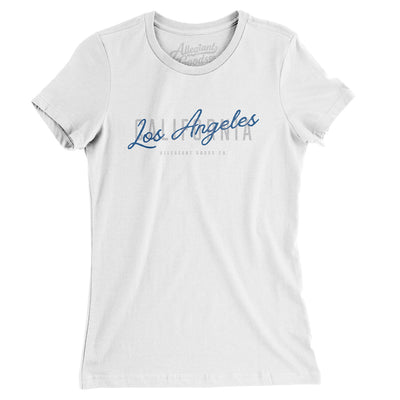 Los Angeles Overprint Women's T-Shirt-White-Allegiant Goods Co. Vintage Sports Apparel