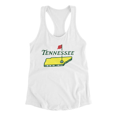 Tennessee Golf Women's Racerback Tank-White-Allegiant Goods Co. Vintage Sports Apparel