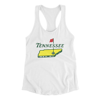 Tennessee Golf Women's Racerback Tank-White-Allegiant Goods Co. Vintage Sports Apparel