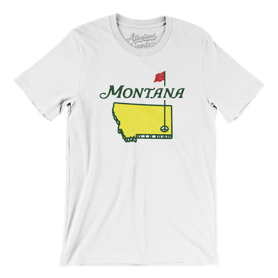 Montana Golf Men/Unisex T-Shirt-White-Allegiant Goods Co. Vintage Sports Apparel