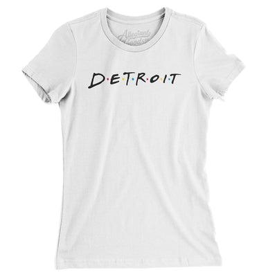 Detroit Friends Women's T-Shirt-White-Allegiant Goods Co. Vintage Sports Apparel