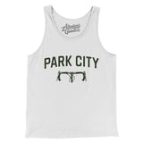 Park City Cycling Men/Unisex Tank Top-White-Allegiant Goods Co. Vintage Sports Apparel